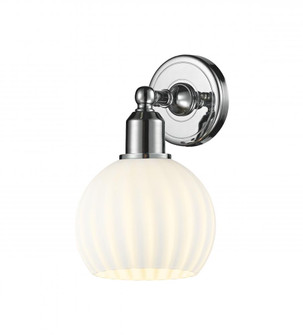 White Venetian - 1 Light - 6 inch - Polished Chrome - Sconce (3442|900-1W-PC-G1217-6WV)