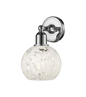 White Mouchette - 1 Light - 6 inch - Polished Chrome - Sconce (3442|900-1W-PC-G1216-6WM)