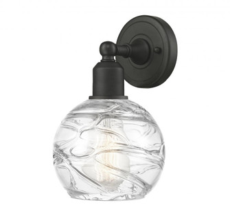Athens Deco Swirl - 1 Light - 6 inch - Oil Rubbed Bronze - Sconce (3442|900-1W-OB-G1213-6CL)