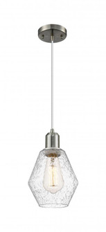 Cindyrella - 1 Light - 6 inch - Brushed Satin Nickel - Cord hung - Mini Pendant (3442|900-1P-SN-G654-6)
