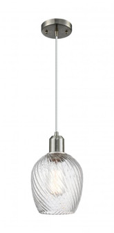 Salina - 1 Light - 6 inch - Brushed Satin Nickel - Cord hung - Mini Pendant (3442|900-1P-SN-G292)