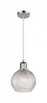 Athens - 1 Light - 6 inch - Polished Chrome - Cord hung - Mini Pendant (3442|900-1P-PC-G122C-6CL)
