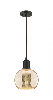 Athens - 1 Light - 6 inch - Oil Rubbed Bronze - Cord hung - Mini Pendant (3442|900-1P-OB-G128-6)