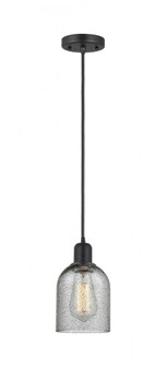 Caledonia - 1 Light - 5 inch - Matte Black - Cord hung - Mini Pendant (3442|900-1P-BK-G257)