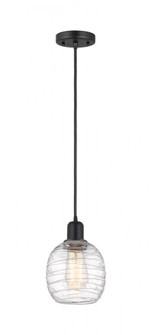 Belfast - 1 Light - 6 inch - Matte Black - Cord hung - Mini Pendant (3442|900-1P-BK-G1013)