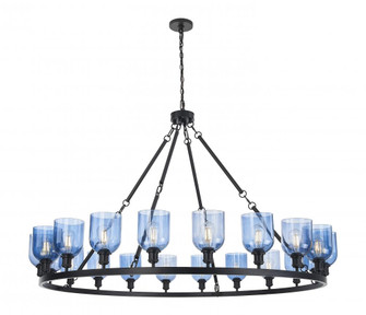 Bella - 20 Light - 64 inch - Matte Black - Chain Hung - Chandelier (3442|860-BK-G558-6BL)