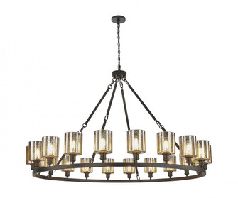 Cobbleskill - 20 Light - 63 inch - Matte Black - Chain Hung - Chandelier (3442|860-BK-G116)