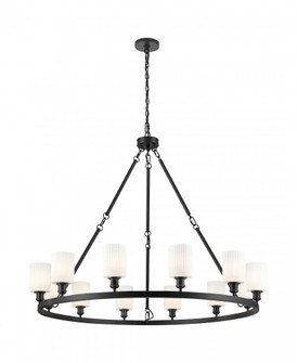 Hadley - 12 Light - 53 inch - Matte Black - Chain Hung - Chandelier (3442|850-BK-G341)