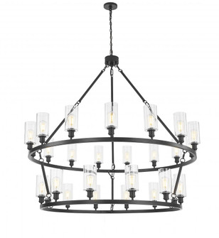 Crown Point - 27 Light - 62 inch - Matte Black - Chain Hung - Chandelier (3442|8506-BK-G434-7CL)