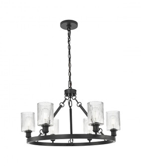 Hadley - 6 Light - 33 inch - Matte Black - Chain Hung - Chandelier (3442|830-BK-G342)