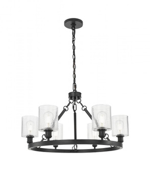 Cobbleskill - 6 Light - 33 inch - Matte Black - Chain Hung - Chandelier (3442|830-BK-G112)