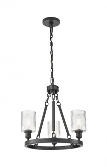 Hadley - 3 Light - 23 inch - Matte Black - Chain Hung - Mini Chandelier (3442|820-BK-G342)