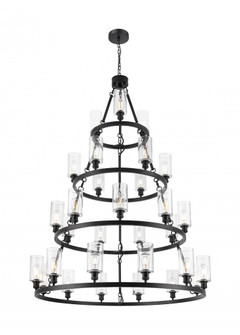 Crown Point - 30 Light - 52 inch - Matte Black - Chain Hung - Chandelier (3442|820345-BK-G434-7CL)