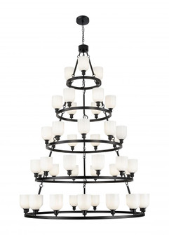 Bella - 45 Light - 64 inch - Matte Black - Chain Hung - Chandelier (3442|8203456-BK-G558-6GWH)