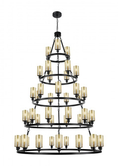 Crown Point - 45 Light - 62 inch - Matte Black - Chain Hung - Chandelier (3442|8203456-BK-G434-7ME)