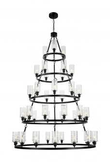 Crown Point - 45 Light - 62 inch - Matte Black - Chain Hung - Chandelier (3442|8203456-BK-G434-7DE)