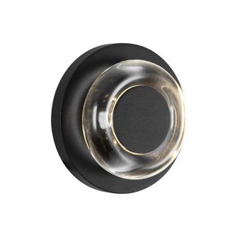 Stephord 5-in Black Dimmable LED Exterior Wall Sconce with Clear Glass (461|EW97204-BK/CL)