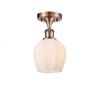Norfolk - 1 Light - 6 inch - Antique Copper - Semi-Flush Mount (3442|516-1C-AC-G461-6-LED)