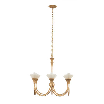 Flora 28-in 6 Light Socket Modern Gold Chandelier (133|525371MG)