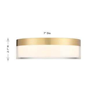 Clarion 7'' 5CCT LED Acrylic Ceiling Light in Brass (128|6-4444-7-BR)