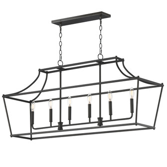 Clifton 6-Light Linear Pendant (19|25317BK)