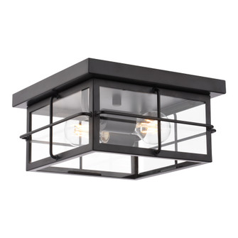 Manchester 11-In. W Outdoor Flush Mount Ceiling Light Matte Black (51|T0847)