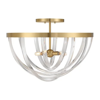 Jennings 4-Light Semi-Flush in Warm Brass (8483|6-1777-4-322)