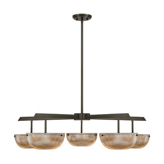 Hubbard 5-Light LED Chandelier in Mediterranean Bronze (8483|1-1252-5-15)