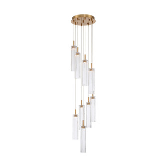 Addis 12'' Integrated LED Multi-Light Aged Brass Pendant (205|ADD-405-AG-CL)