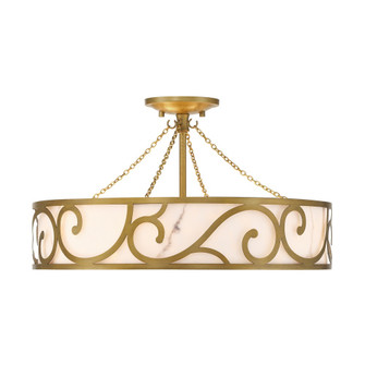 Halstead 6-Light Semi-Flush in Antique Patina (128|6-1268-6-339)
