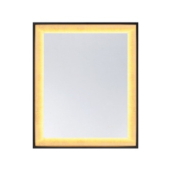 Corvalis LED Rectangle Frontlit Mirror with Sand Black and Gold Leaf Frame (128|2-1242-30X36)