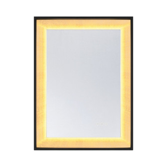 Corvalis LED Rectangle Frontlit Mirror with Sand Black and Gold Leaf Frame (128|2-1241-24X32)
