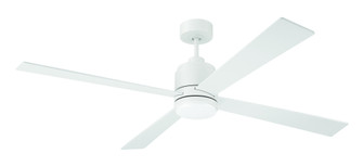 McCoy 60'' 4-Blade Ceiling Fan in White w/ White Blades; Light Kit Included (Optional) (20|MCY60W4)