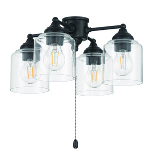 4 Light Light Kit in Flat Black (Clear Glass) (20|LK2606-4L-LED-FB)