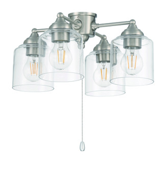 4 Light Light Kit in Brushed Polished Nickel (Clear Glass) (20|LK2606-4L-LED-BNK)
