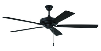 Eos 60'' 5-Blade Ceiling Fan in Flat Black w/ Flat Black/Greywood Blades; Light Kit Optional (Not (20|ECF60FB5-FBGW)