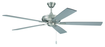 Eos 60'' 5-Blade Ceiling Fan in Brushed Polished Nickel w/ Brushed Nickel/Greywood Blades; Light (20|ECF60BNK5-BNGW)