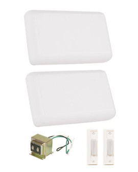 Builder 2 Chime Kit in White w/ 2 Illuminated White Buttons and T1630 Transformer (20|CK6002-W)