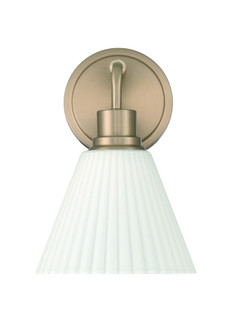 Pleated II 1 Light Wall Sconce in Premium Bronze (Cased White Glass) (20|62301-CPZ)
