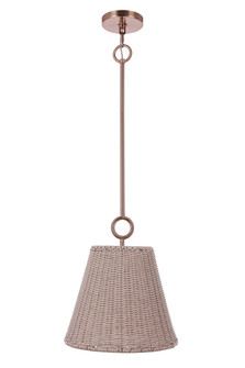 Kirsten 1 Light 12'' Pendant in Premium Bronze (White Rattan) (20|61891W-CPZ)