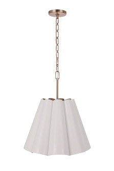 Poppie 3 Light 18'' Pendant in White/Satin Brass (20|61793-WSB)