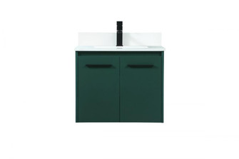 24 inch Single bathroom vanity in green with backsplash (758|VF44524MGN-BS)