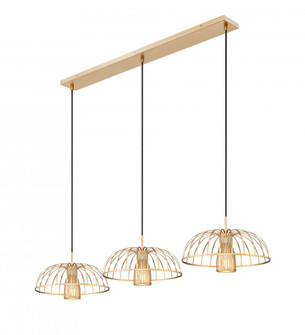 3 Light Linear Chandelier (276|623P16-3L-MGLD)