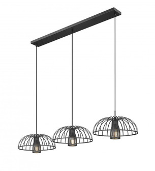 3 Light Linear Chandelier (276|623P16-3L-MB)