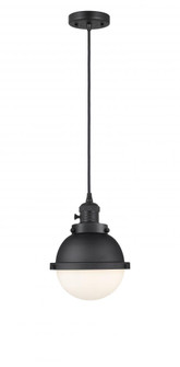 Hampden - 1 Light - 7 inch - Matte Black - Cord hung - Mini Pendant (3442|201CSW-BK-HFS-61-BK)