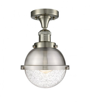 Hampden - 1 Light - 7 inch - Brushed Satin Nickel - Semi-Flush Mount (3442|517-1CH-SN-HFS-64-SN-LED)