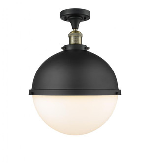Hampden - 1 Light - 13 inch - Black Antique Brass - Semi-Flush Mount (3442|517-1CH-BAB-HFS-121-BK-LED)