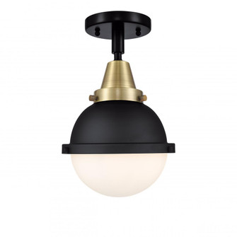 Hampden - 1 Light - 7 inch - Black Antique Brass - Flush Mount (3442|447-1C-BAB-HFS-61-BK-LED)