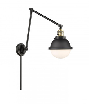 Hampden - 1 Light - 7 inch - Black Antique Brass -Adjustable Swing Arm (3442|238-BAB-HFS-61-BK)