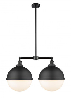 Hampden - 2 Light - 18 inch - Matte Black - Stem Hung - Adjustable Island Light (3442|209-BK-HFS-121-BK)